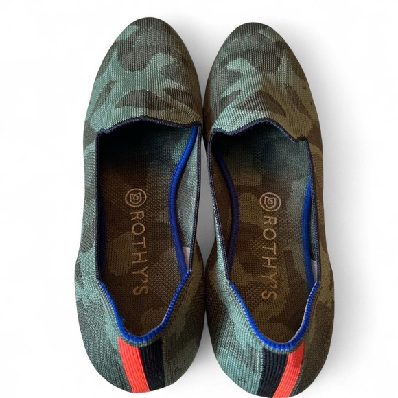 Rothy’s The Loafer Olive Camo | Women’s 10.5 | Eco-Friendly, Sporty, Washable